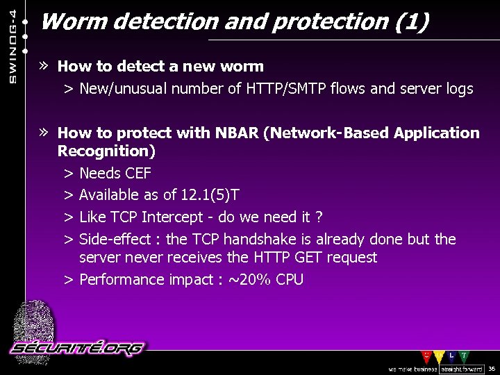 Worm detection and protection (1) » How to detect a new worm > New/unusual