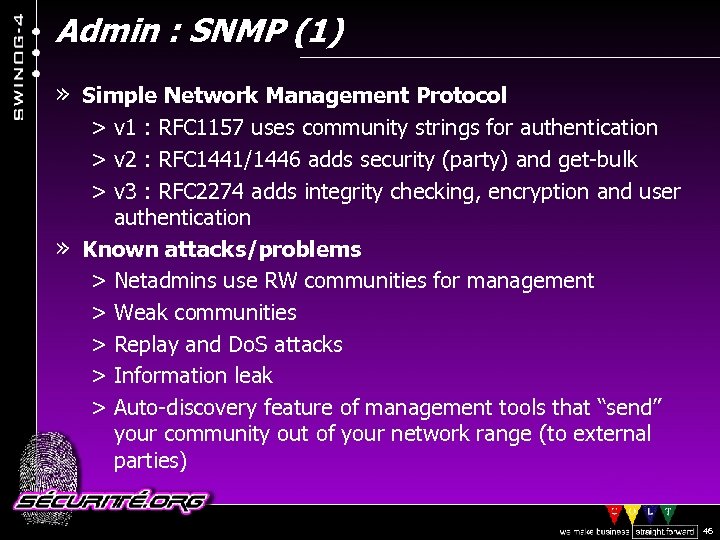 Admin : SNMP (1) » Simple Network Management Protocol > v 1 : RFC