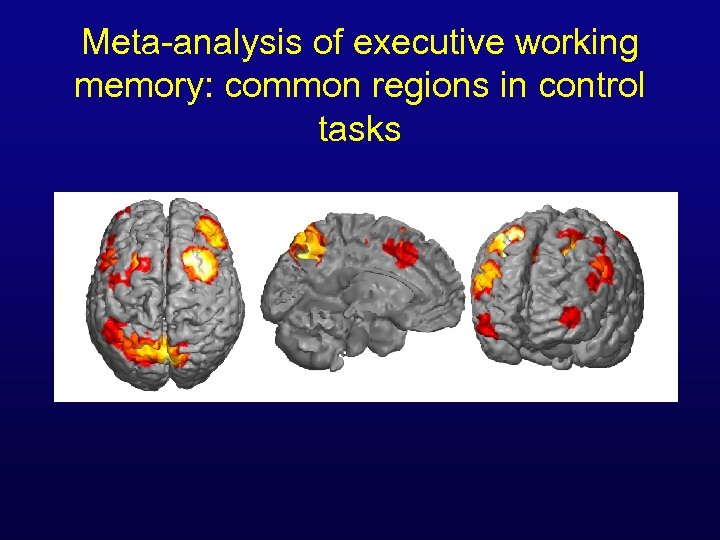 Meta-analysis of executive working memory: common regions in control tasks 