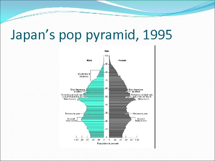 Japan’s pop pyramid, 1995 