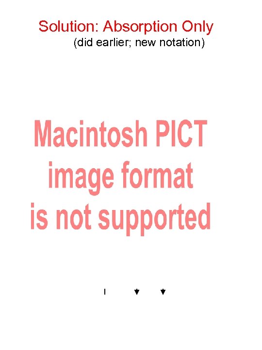 Solution: Absorption Only (did earlier; new notation) 
