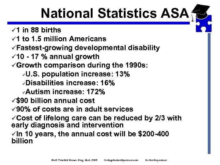National Statistics ASA ü 1 in 88 births ü 1 to 1. 5 million