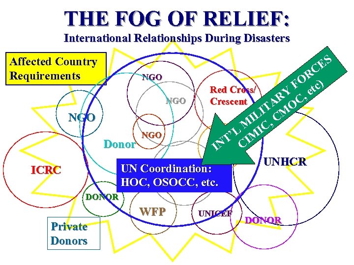 THE FOG OF RELIEF: International Relationships During Disasters Affected Country Requirements ES C OR