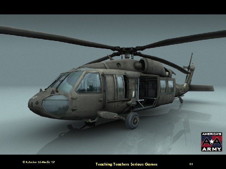 © K. Becker Ed-Media ’ 07 Teaching Teachers Serious Games 11 