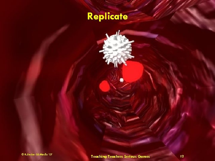 Replicate © K. Becker Ed-Media ’ 07 Teaching Teachers Serious Games 12 