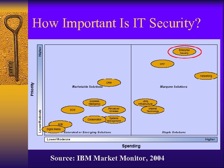 How Important Is IT Security? Source: IBM Market Monitor, 2004 