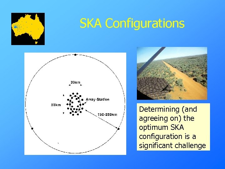 SKA Configurations Determining (and agreeing on) the optimum SKA configuration is a significant challenge