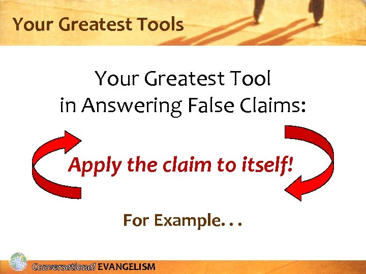 Your Greatest Tools Your Greatest Tool in Answering False Claims: Apply the claim to