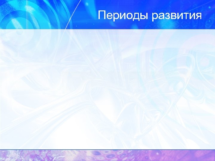 Периоды развития 