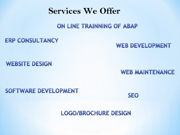 Services We Offer 
