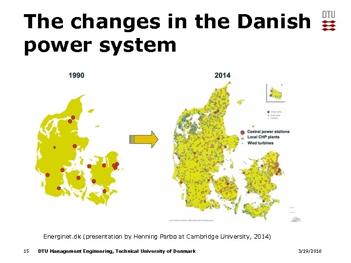 The changes in the Danish power system Energinet. dk (presentation by Henning Parbo at