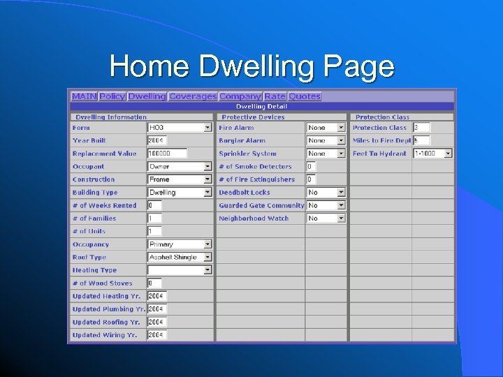 Home Dwelling Page 