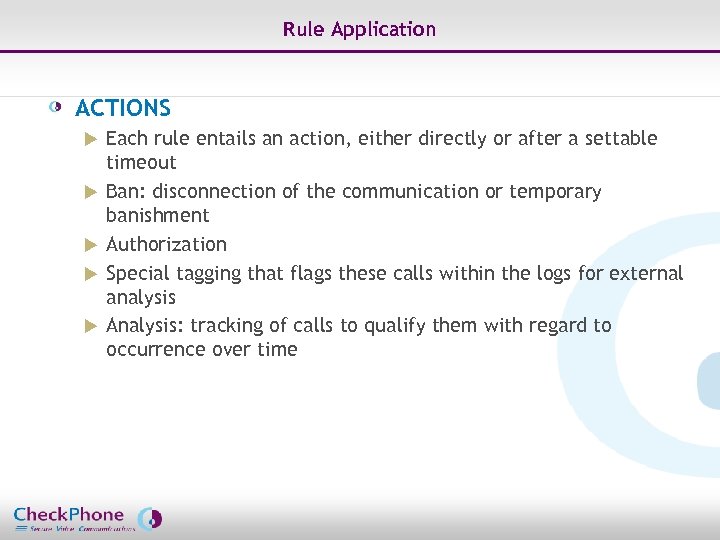 Rule Application ACTIONS u u u Page 13 Each rule entails an action, either