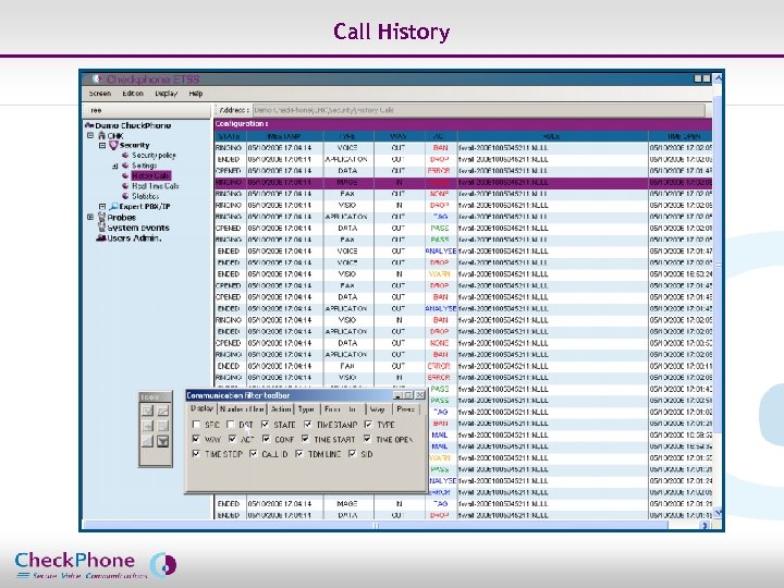Call History Page 15 CHECKPHONE_PPT_131205_FR. ppt 