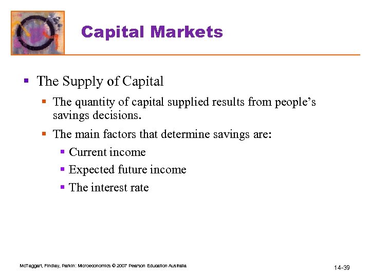 Capital Markets § The Supply of Capital § The quantity of capital supplied results