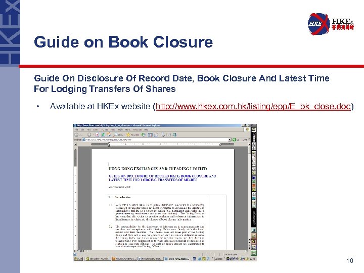 Guide on Book Closure Guide On Disclosure Of Record Date, Book Closure And Latest