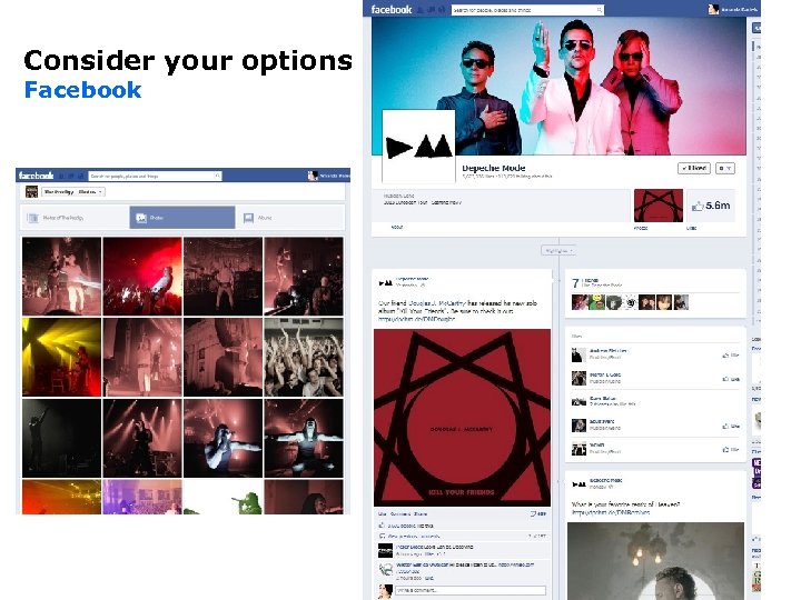 Consider your options Facebook 