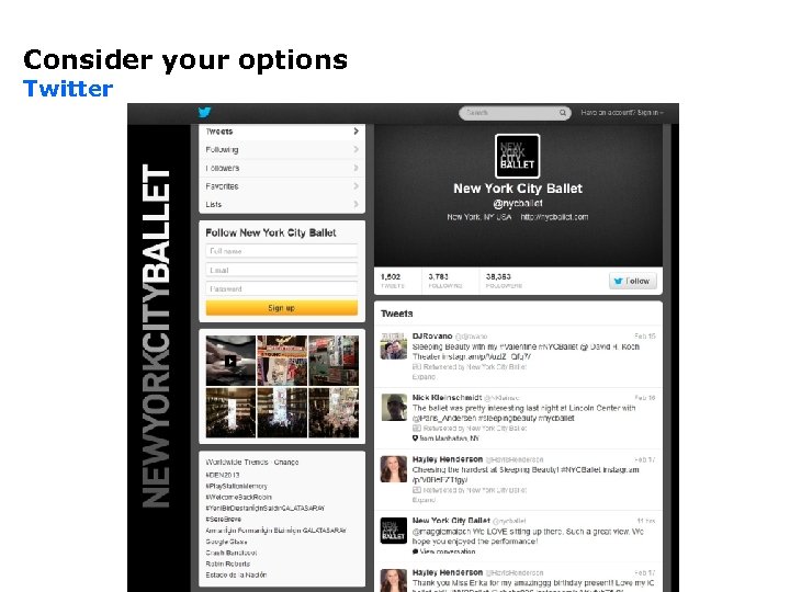 Consider your options Twitter 