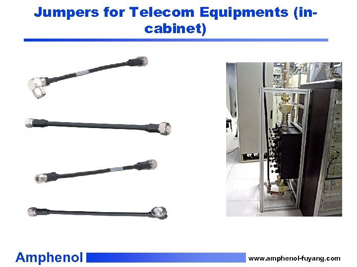 Jumpers for Telecom Equipments (incabinet) Amphenol www. amphenol-fuyang. com 