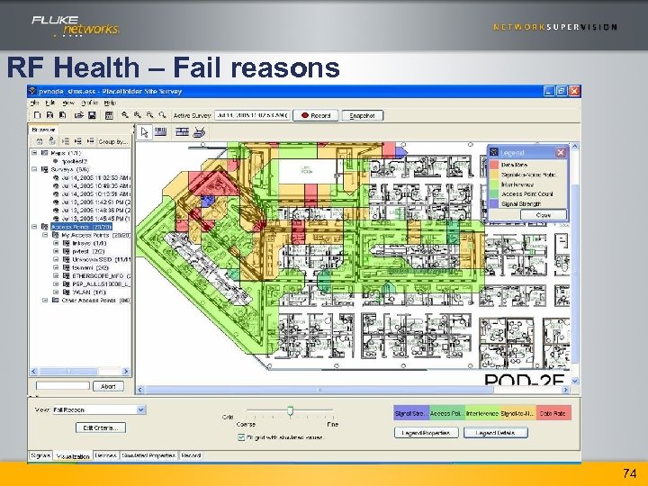 RF Health – Fail reasons 74 