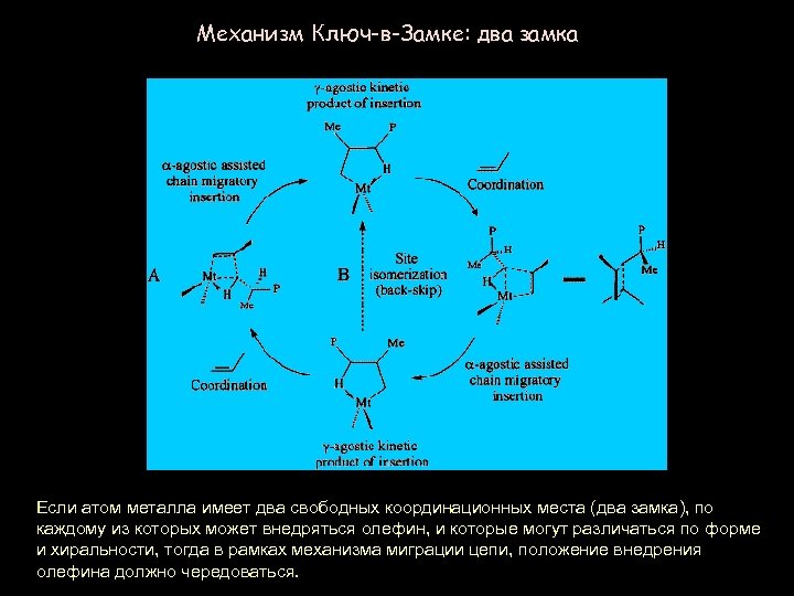 Механизм Ключ-в-Замке: два замка Если атом металла имеет два свободных координационных места (два замка),