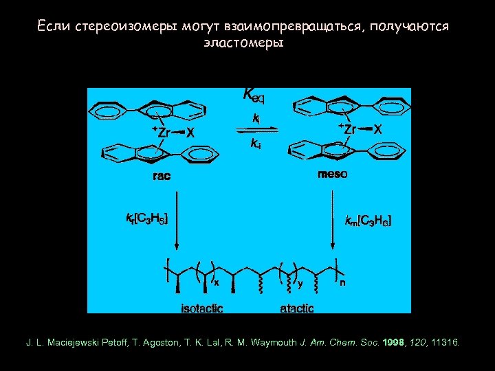 Если стереоизомеры могут взаимопревращаться, получаются эластомеры J. L. Maciejewski Petoff, T. Agoston, T. K.