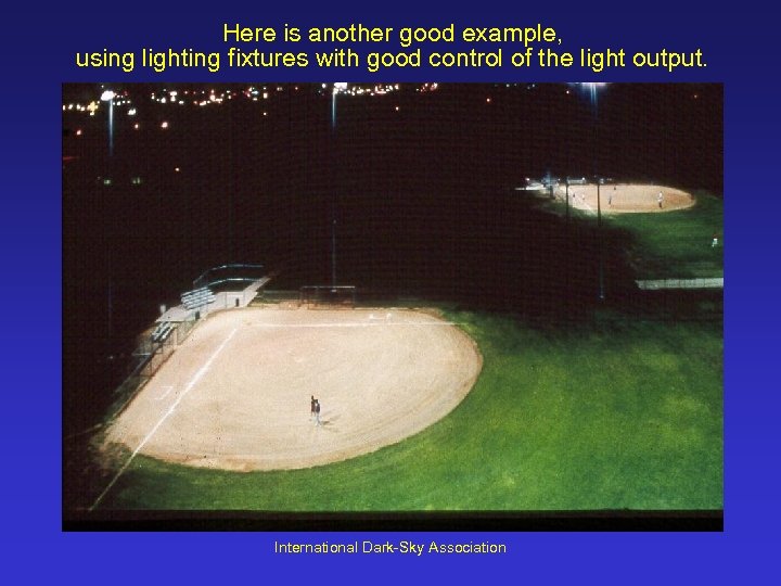 Here is another good example, using lighting fixtures with good control of the light