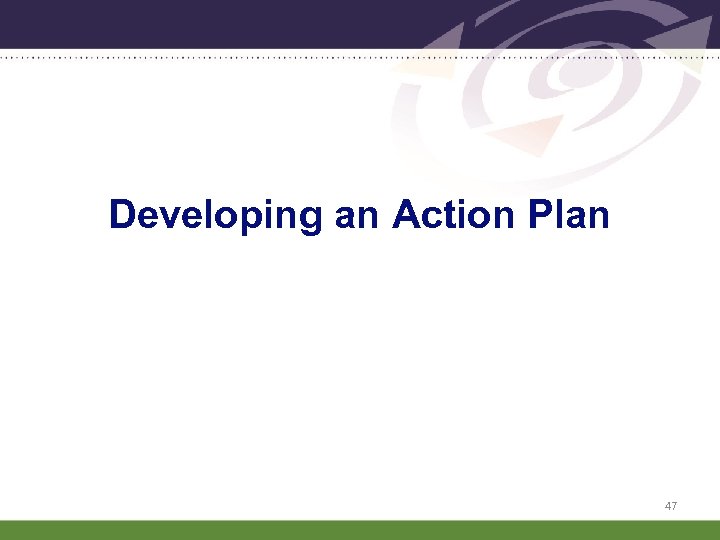 Developing an Action Plan 47 