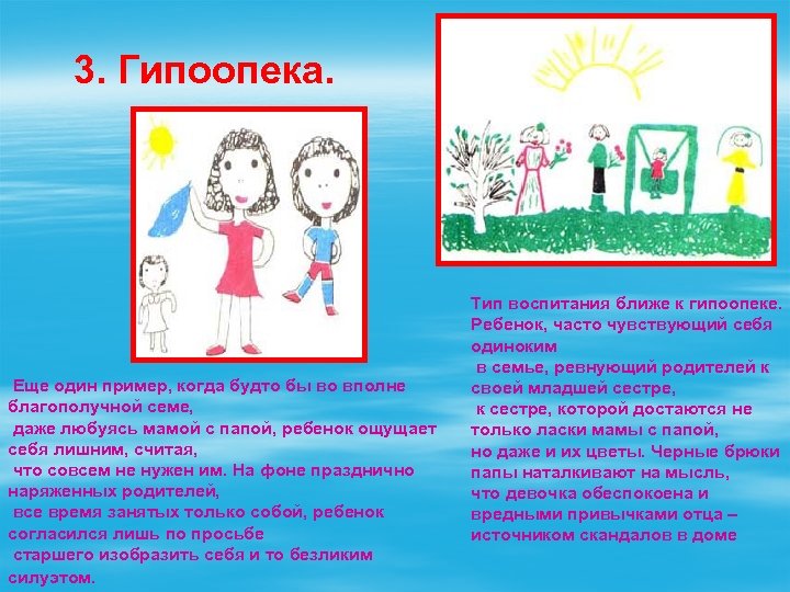 Анализ рисунка класса. Гипоопека это Тип воспитания. Гипоопека родителей. Гипоопека картинки для презентации. Тип воспитания в семье гипоопека.