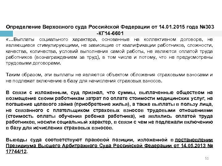 Определение Верховного суда Российской Федерации от 14. 01. 2015 года № 303 -КГ 14