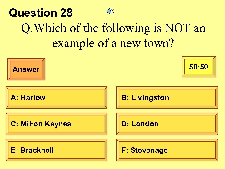 Question 28 Q. Which of the following is NOT an example of a new