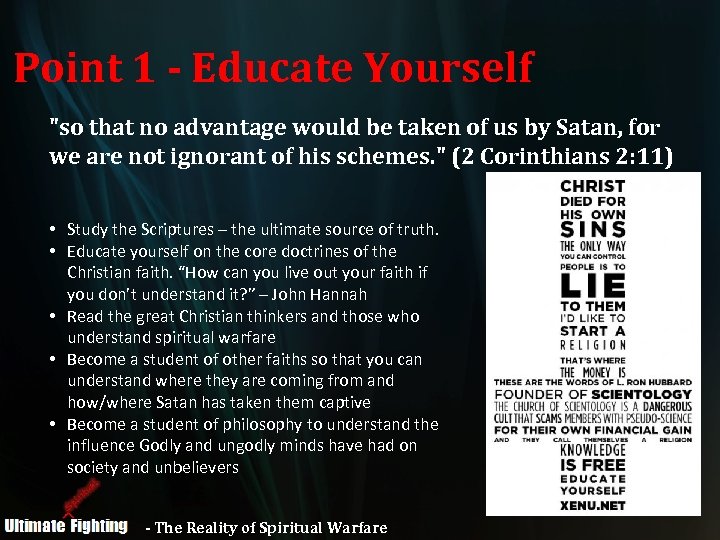 Point 1 - Educate Yourself 