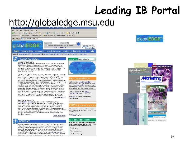 Leading IB Portal http: //globaledge. msu. edu 16 