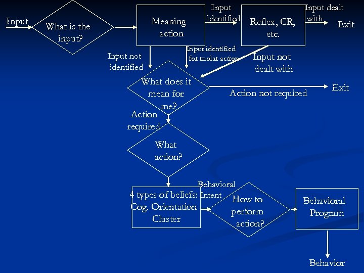 Input identified Meaning action What is the input? Input identified for molar action Input