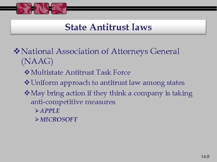 State Antitrust laws v National Association of Attorneys General (NAAG) v. Multistate Antitrust Task