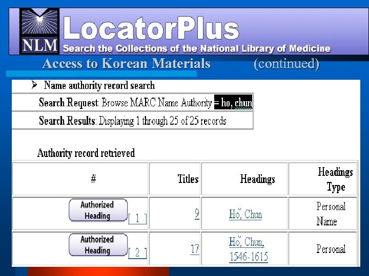 Access to Korean Materials (continued) 