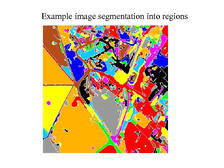 Example image segmentation into regions 