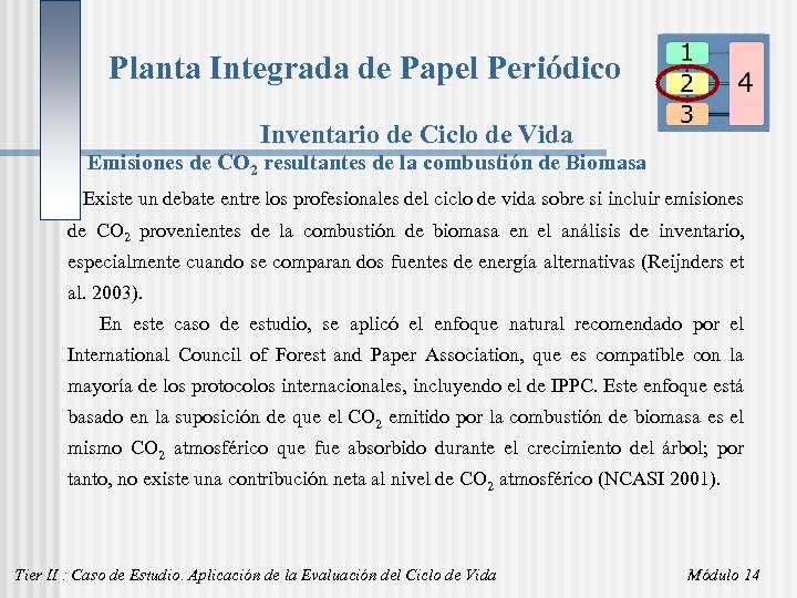 Planta Integrada de Papel Periódico Inventario de Ciclo de Vida Emisiones de CO 2