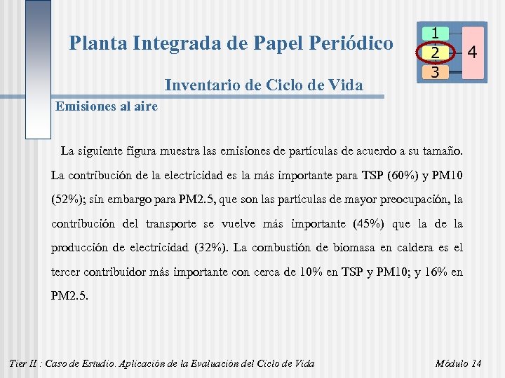 Planta Integrada de Papel Periódico Inventario de Ciclo de Vida Emisiones al aire La