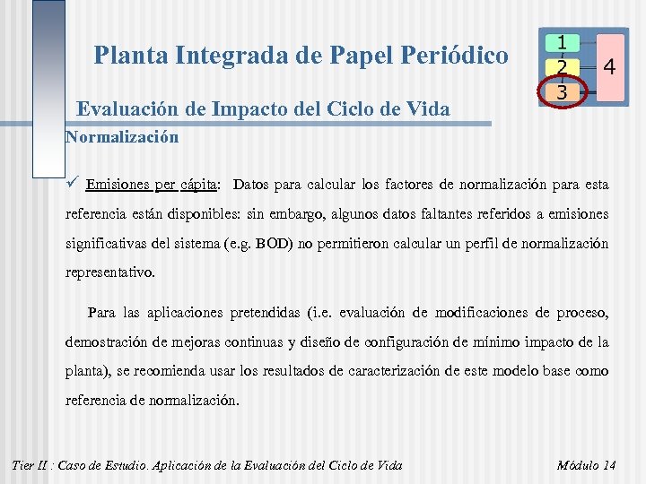 Planta Integrada de Papel Periódico Evaluación de Impacto del Ciclo de Vida Normalización ü