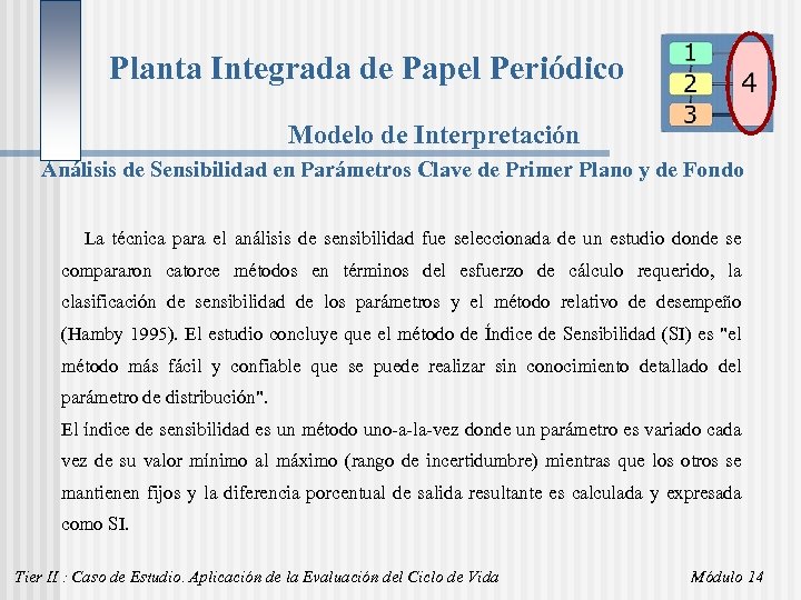 Planta Integrada de Papel Periódico Modelo de Interpretación Análisis de Sensibilidad en Parámetros Clave