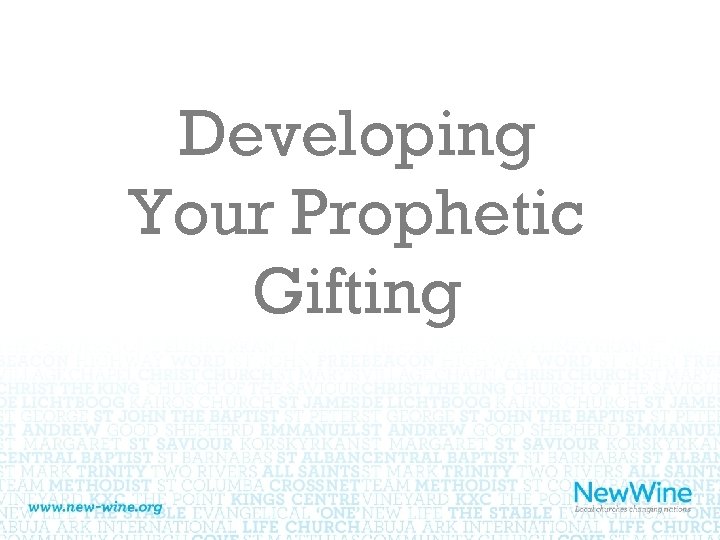Developing Your Prophetic Gifting 