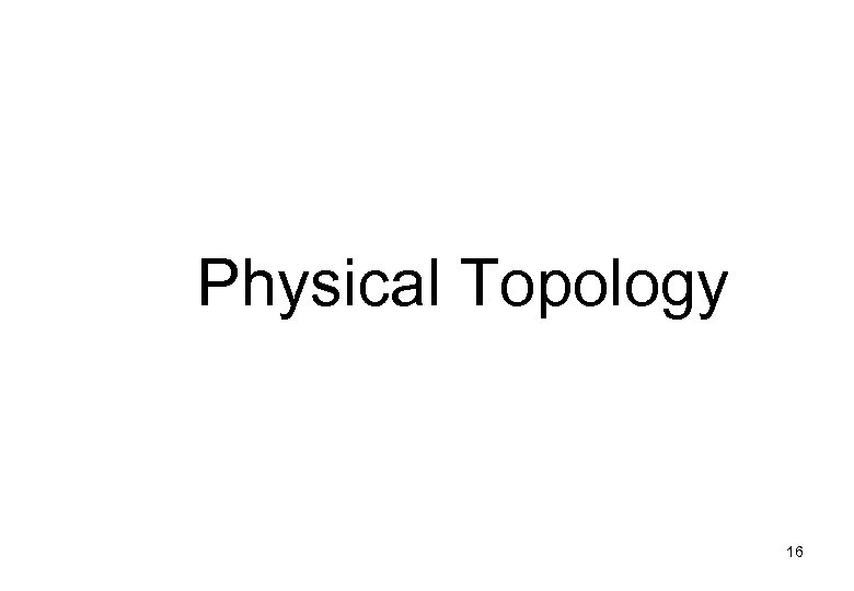 Physical Topology 16 
