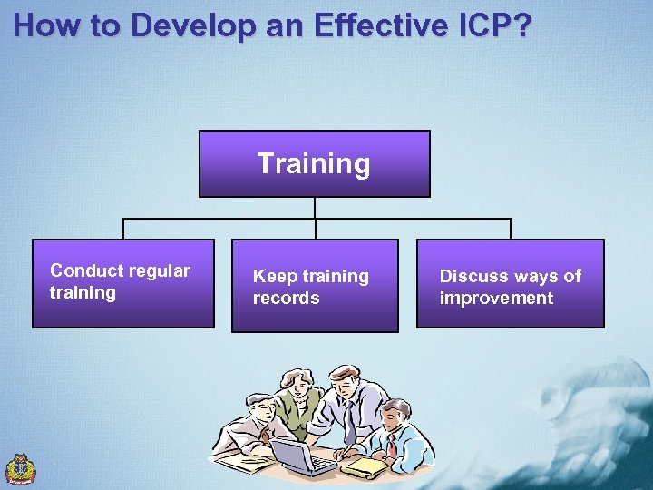How to Develop an Effective ICP? Training Conduct regular training Keep training records Discuss
