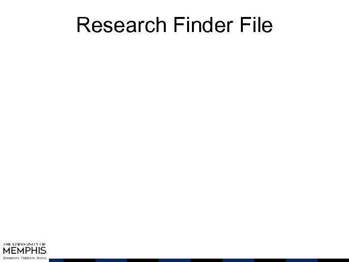 Research Finder File 