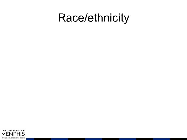 Race/ethnicity 