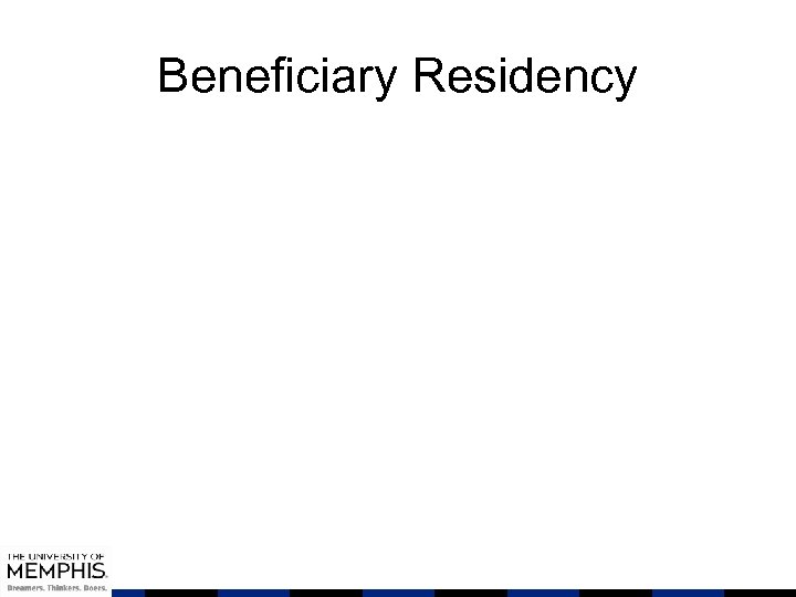 Beneficiary Residency 