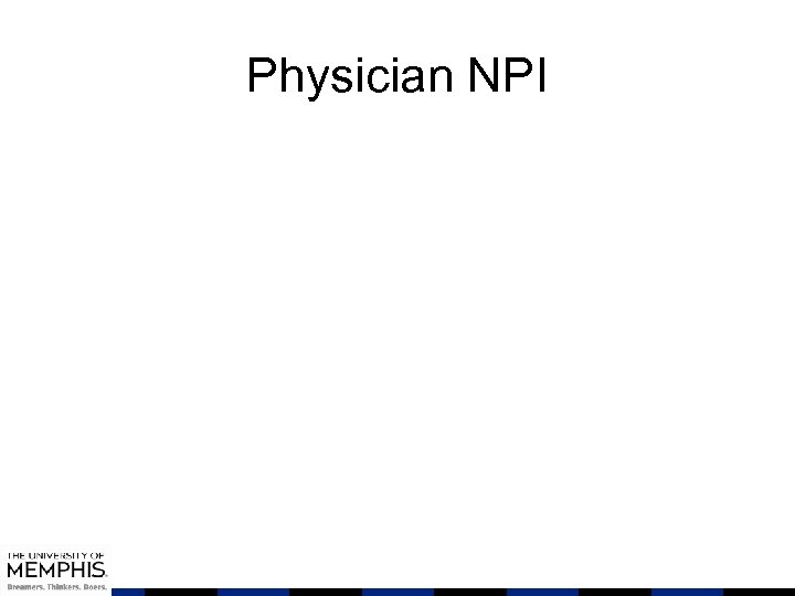 Physician NPI 