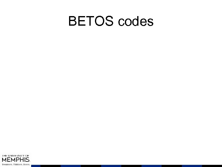 BETOS codes 