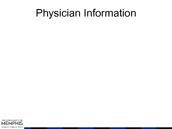 Physician Information 